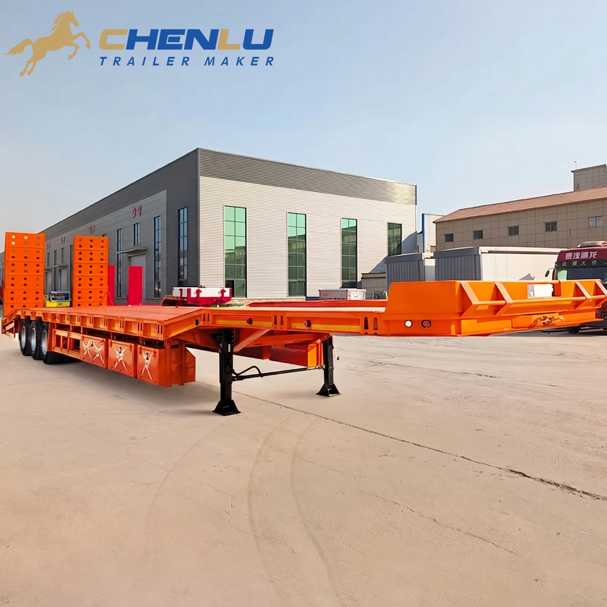 80 Ton Alçak Yataklı Kamyon Römorku