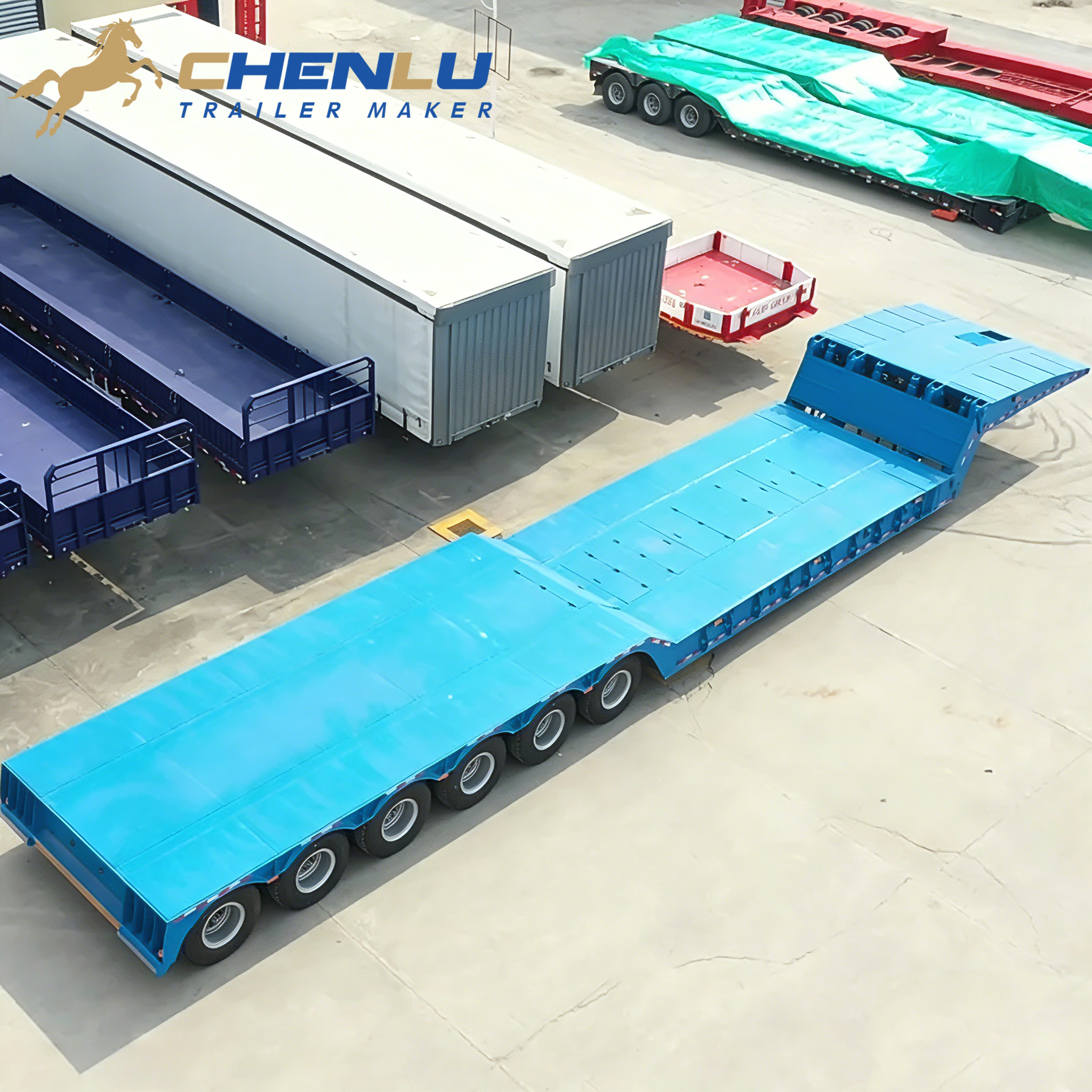 Katlanır Deveboynu Lowbed Treyler