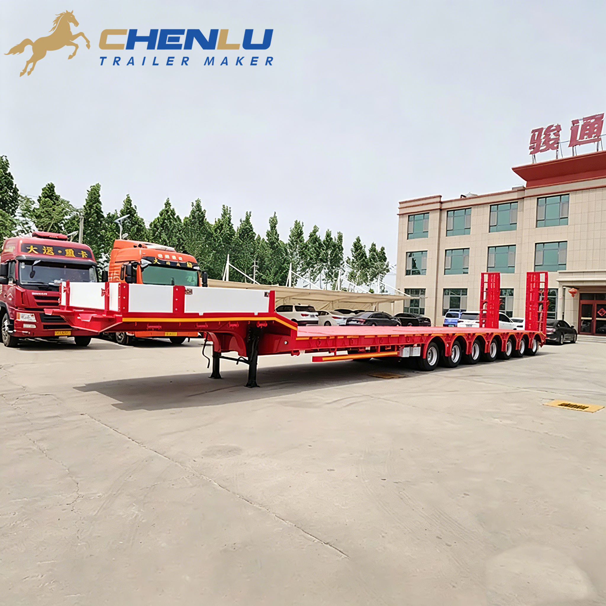 Çok dingilli lowbed yarı römork